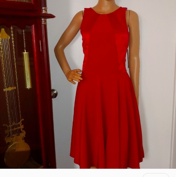 LELA ROSE RED ROSE RACER BACK FIT & FLARE DRESS NWT - Picture 2 of 6